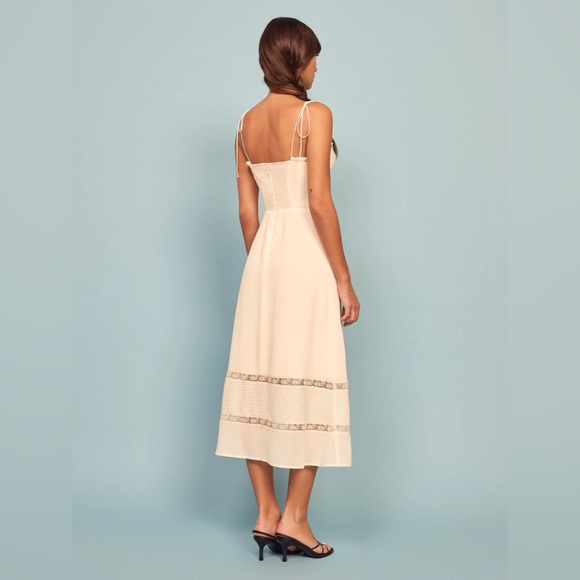 Reformation Ronan Dress Ivory - Picture 3 of 7